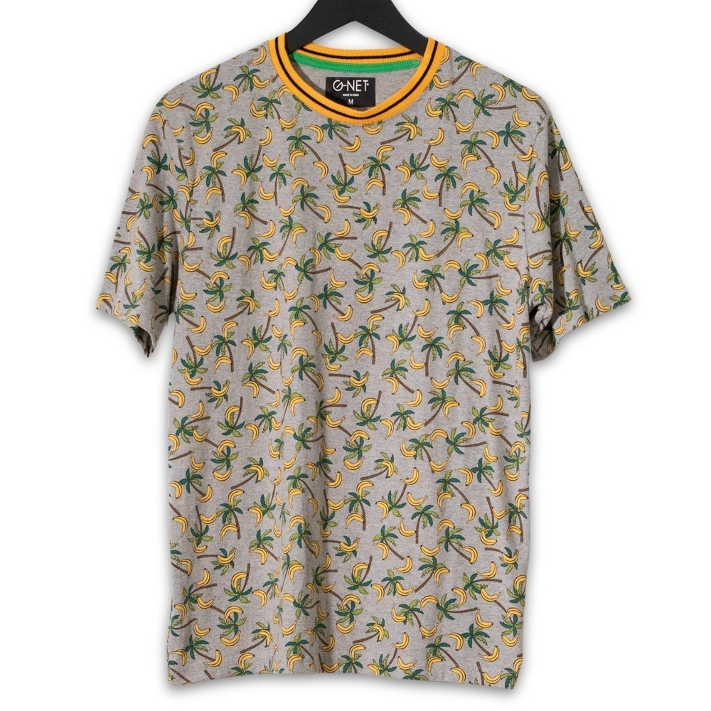 GNET Graphic Tee Men's‎ Size M Gray Retro Pop Casual